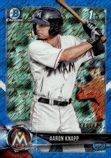 2018 Bowman #BCP5 Aaron Knapp Chrome Prospects Blue Shimmer Refractor #/150