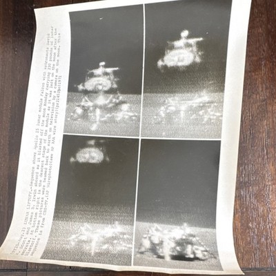 Apollo 15 Lunar Module Liftoff Sequence Press Photo 1971 Astronauts Space Travel
