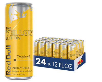Red Bull Yellow Edition Tropical Energy Drink 12oz, 24 Pack