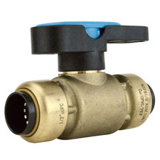 1/2 In. Brass Push-To-Connect Compact Ball Valve with Lockable Handle