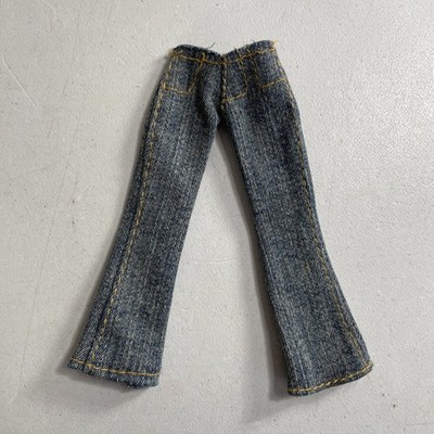 Bratz Doll Clothing -- Chic Fashion Style Low Rise Plain Blue Denim Jeans Pants