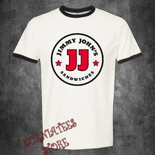 Jimmy John's Sandwiches Men's Ringer Black Size S to 3XL