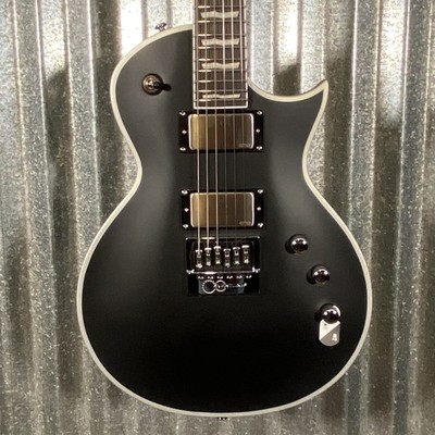 ESP LTD EC-1000 ET Evertune Bold Binding Black Guitar & Case #0622 Used
