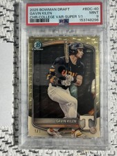 2025 Bowman Draft: GAVIN KILEN College Image Variation SUPERFRACTOR! 1/1 PSA