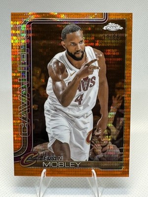  EVAN MOBLEY 2025-26 Topps Chrome Orange Pulsar Refractor # d 11/25