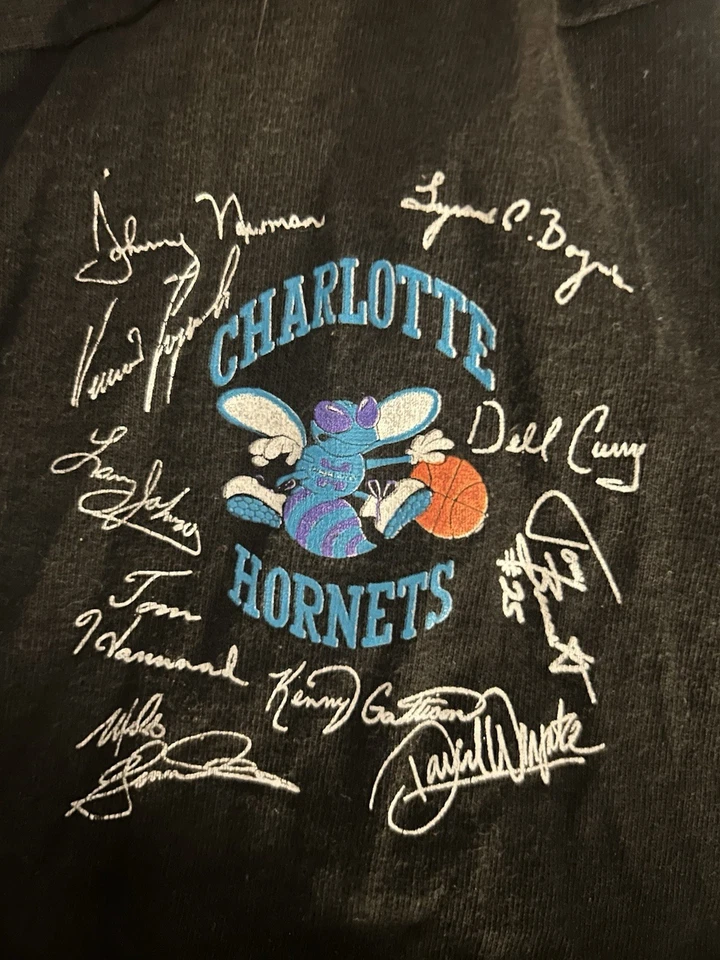 Vintage 90s 1992 Charlotte Hornets Shattered Backboard Glass T Shirt XL NBA - Image 3 of 4