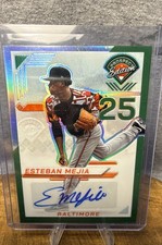 2025 Panini Prospect Edition - Esteban Mejia #40 Green Prizm Signatures (AU, RC)