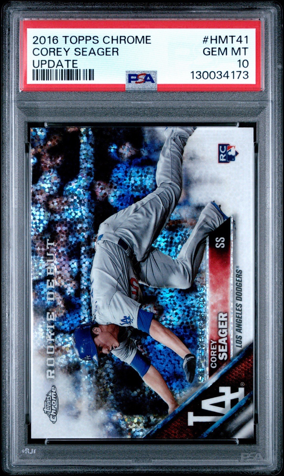 2016 Topps Chrome Update Corey Seager Rookie Card PSA 10 Dodgers