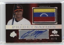 2007 Upper Deck Black Pride of a Nation Veteran 44/75 Melvin Mora Auto 1t3