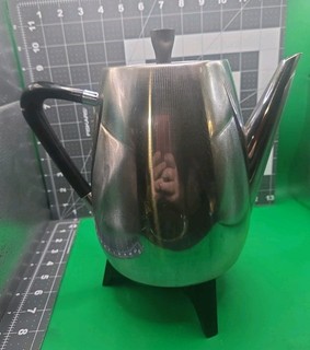 Vintage West Bend Electric Coffee Percolator 1950s Chrome Pot Belly Missing Cord