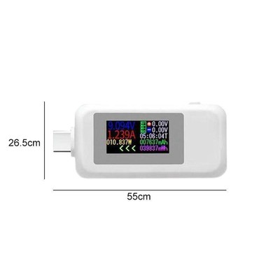Protable USB Type-C Power Tester Voltage Current Capacity Meter USB-C Multimeter