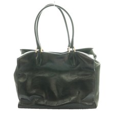 TOD'S Leather Tote Bag Black 13.2" x 6.9" Women's Vintage Condition B