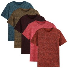 Phedrew 5 Pack Boys Short Sleeve T Shirts for Kids 5-18Y
