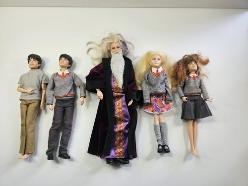 5x Harry Potter Wizarding World Dolls Figures Mattel Luna Hermione Dumbledore