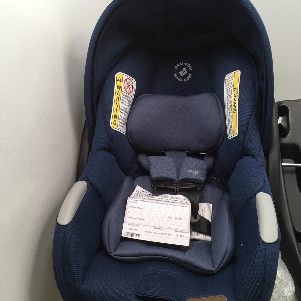 Maxi-Cosi Mico Luxe Infant Car Seat - Navy mfg 4/8/2024, Open Box - Image 3 of 4