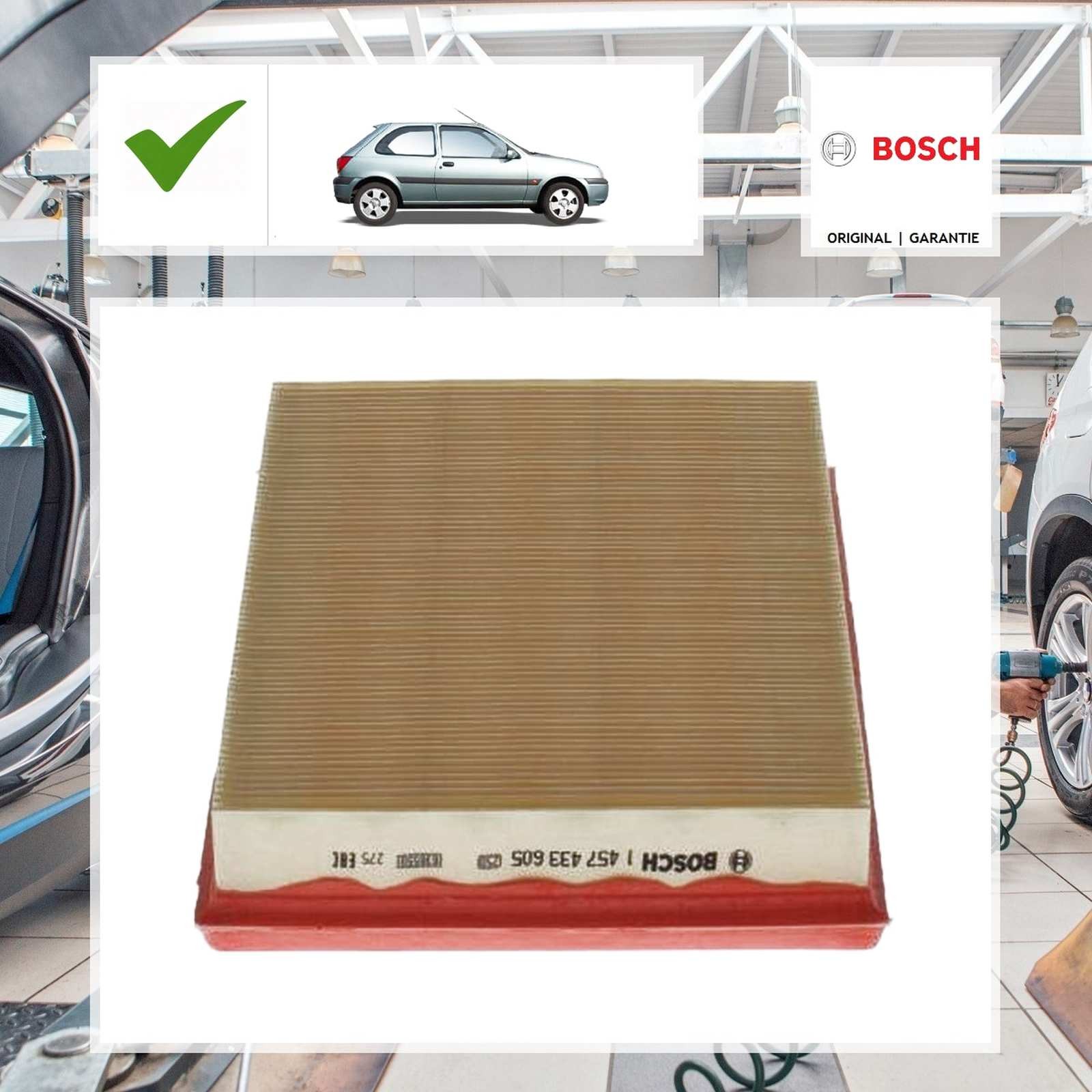 Bosch Luftfilter FORD FIESTA IV (JA_, JB_) 1.25 i 16V