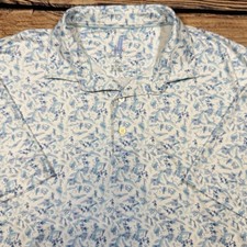 Johnnie-O Mens XL Santa Monica Scene Featherweight Printed Golf Performance Polo