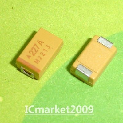 10 PCS 220UF/10V D 7343-31 SMD Type SMT Chip Tantalum capacitor 227A D Case