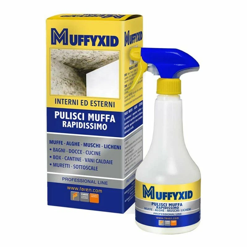 SPRAY ANTIMUFFA MUFFYXID FAREN RIMUOVI MUFFA TOGLI MACCHIE MUSCHI ALGHE ML.500