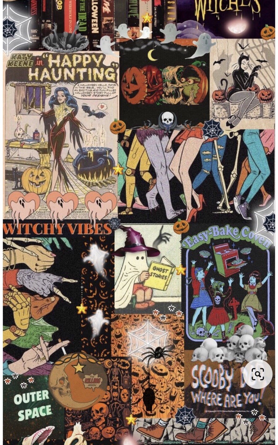 Rara maglietta HTF Halloween XXL caratteristiche Steven Rhodes Katy Keene Witchy Vibes