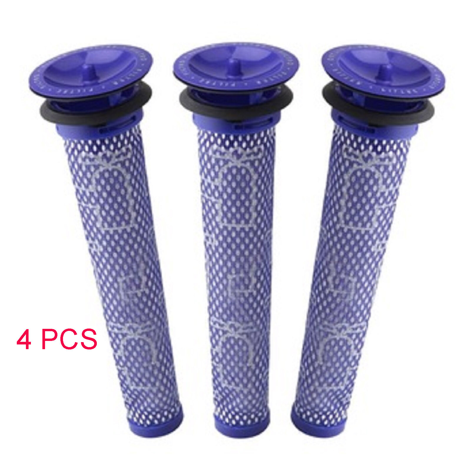 4 PCS Replacements Dyson V6 Washable & Reusable Pre Filter Part # 965661-01