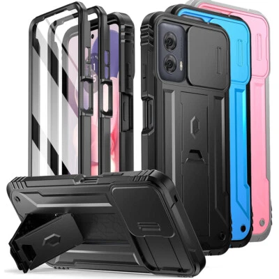 For Moto G Power 5G 2024 Case Poetic Built-in-Screen With Slide Camera Cover