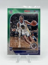 2019-20 NBA HOOPS PREMIUM STOCK JORDAN POOLE GREEN PRIZM ROOKIE CARD RC 223