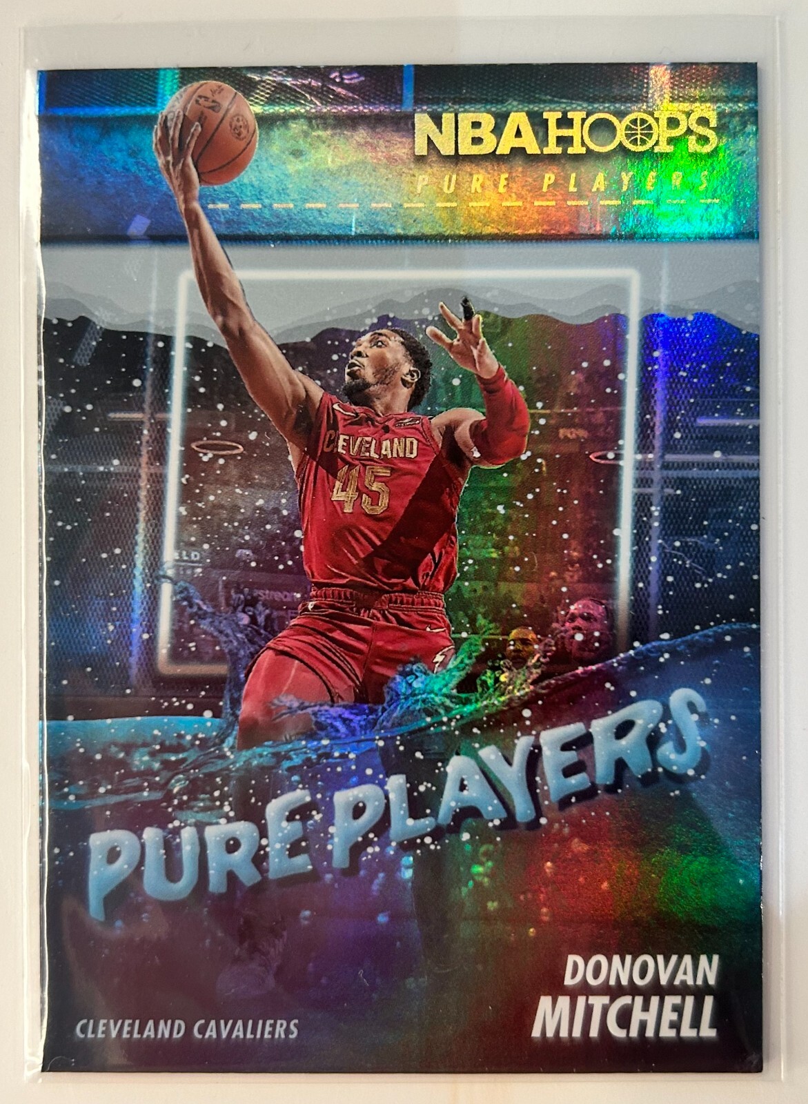 2023-24 Panini NBA Hoops - Pure Players Holo Winter #8 Donovan Mitchell Cavs