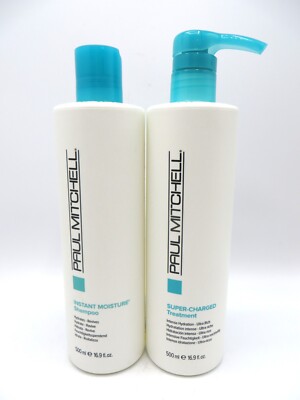 PAUL MITCHELL INSTANT MOISTURE SHAMPOO / SUPER CHARGED 16.9 OZ (Lot of 2)