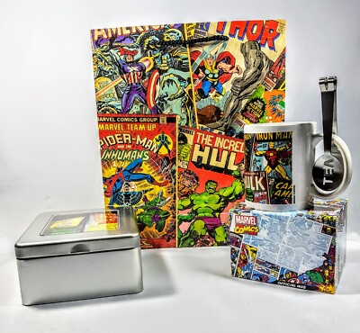 Verschiedene Tee Marvel Comics Geschenkset. Frucht- & Kräutertees, Grüntees Comics