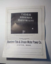 Several Documents from Damiano Tide & Steam Water Power Co. Boston. dated 1925