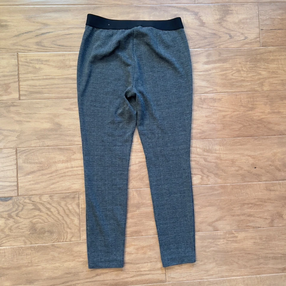 Leggings Talbots Soho Talla 4P Petite Ponte Cuadros Gris Negro Foto 2 de 4