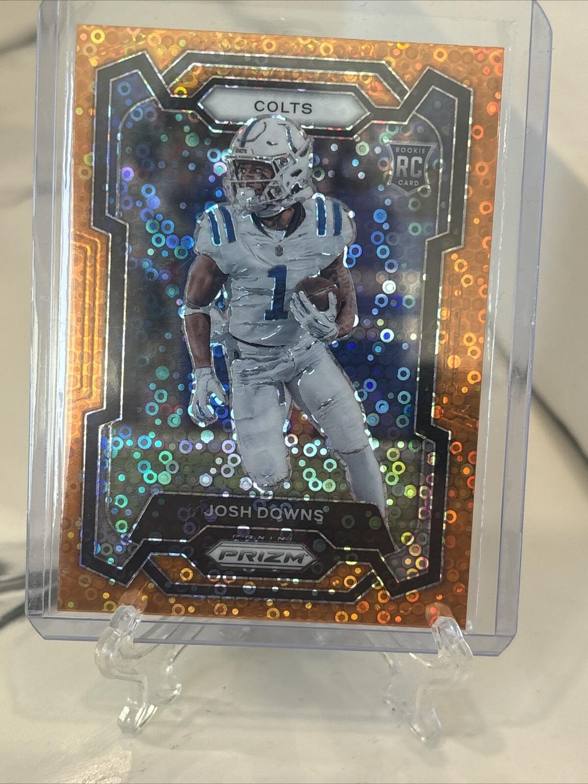 2023 Panini Prizm - Rookies Disco Prizm #345 Josh Downs (RC)