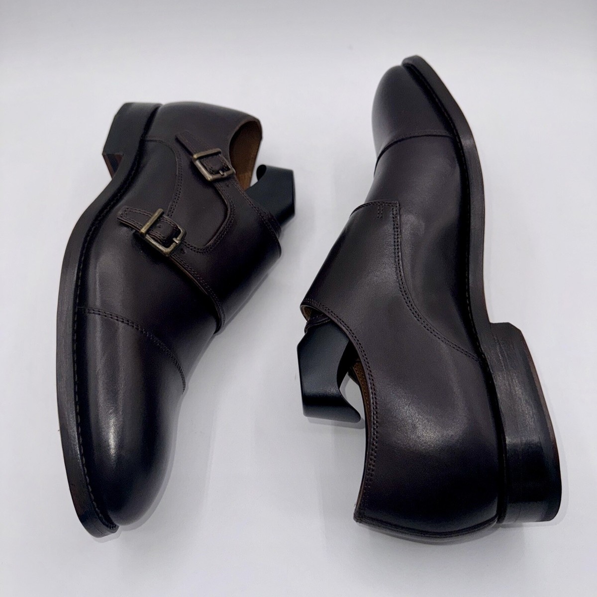 Allen Edmonds Pierce Double Monk Strap Shoes Men\'s Size 9 D Chestnut Brown ec4000713_right_large.jpg main image 3