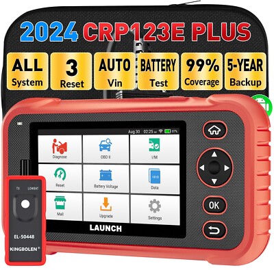 2026 LAUNCH CRP123E PLUS OBD2 Car Diagnostic Tool Scanner ABS SRS Engine Reader
