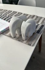 Set Of 2 Modern Art Marble Elephant, Elephant For Gift, Corporate Gift,