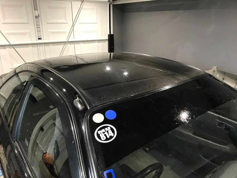 🔥 NRG Innovations techo de fibra de carbono para 96-00 Honda Civic sedán de 4 puertas EK3 Foto 3 de 4