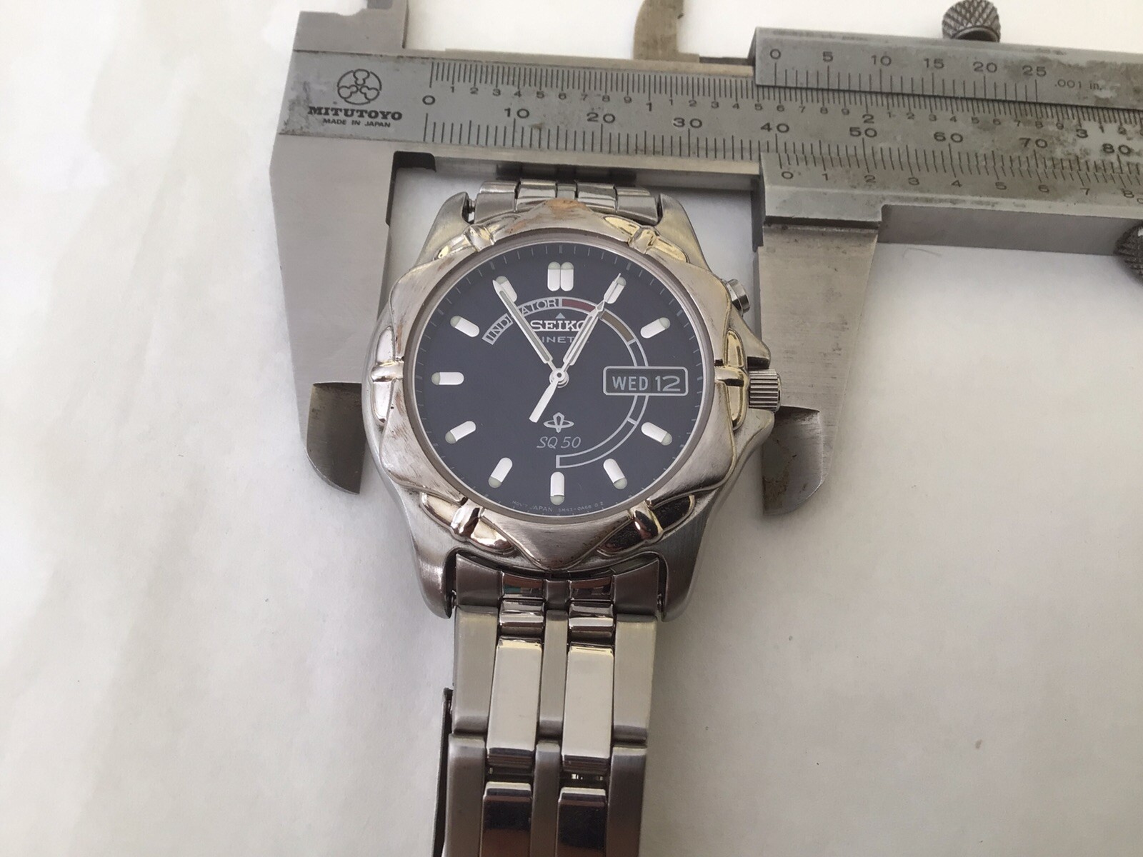 Vintage Seiko Kinetic Sq50.Cobalt Blue Dial.Sapphire Crystal.Runs,new battery. image 2