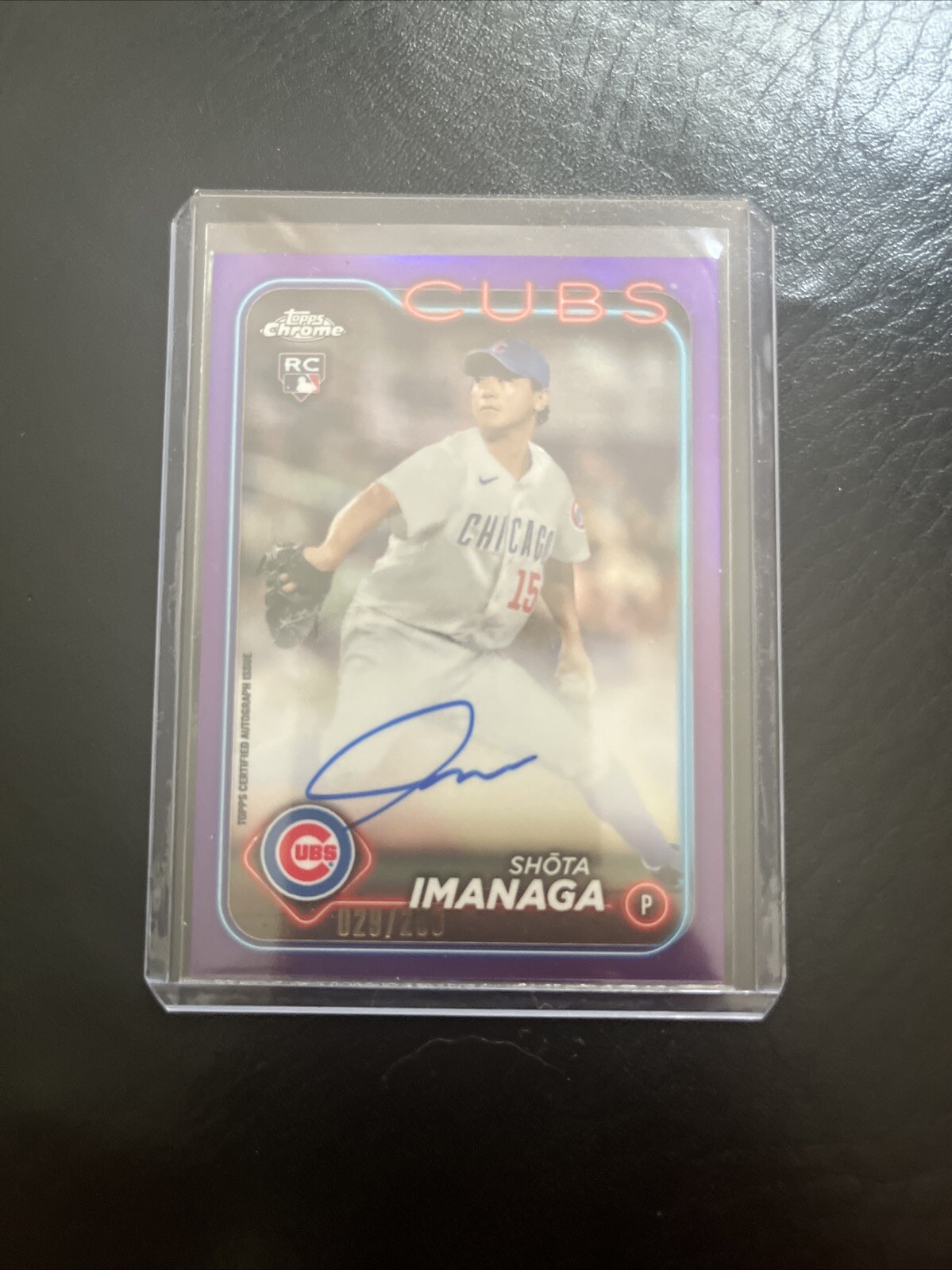 2024 Topps Chrome Shota Imanaga Purple Auto 29/250 RC #RA-SI