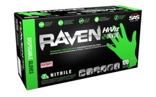 SAS 66553 Safety Raven Powder-Free Nitrile Examination Gloves, XL CASE 10 BOXES