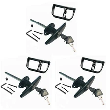 3 SETS 6" BlackT Handle Door Lock Replacement shed gate WHOLE SET 1800