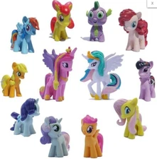 My Little Pony Rainbow Dash Playset 12 pcs Cake Topper Figure Set. Free Shipping