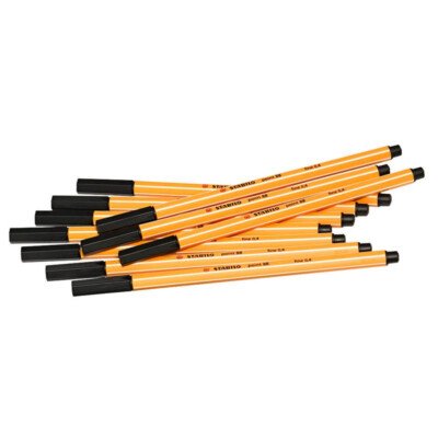 10 x Stabilo Point 88 Fineliner Filzstift Faserschreiber fein 0,4 mm schwarz