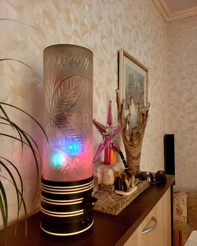 Vintage 1980s Soviet Union crystal disco color music lamp Rostov Don-2. - Picture 5 of 15