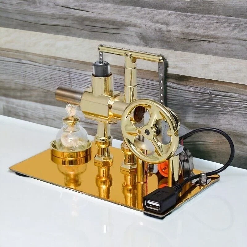 DT Hot Air Single Cylinder Stirling Engine Generator Physics Popular Science Toy - Image 2 of 4
