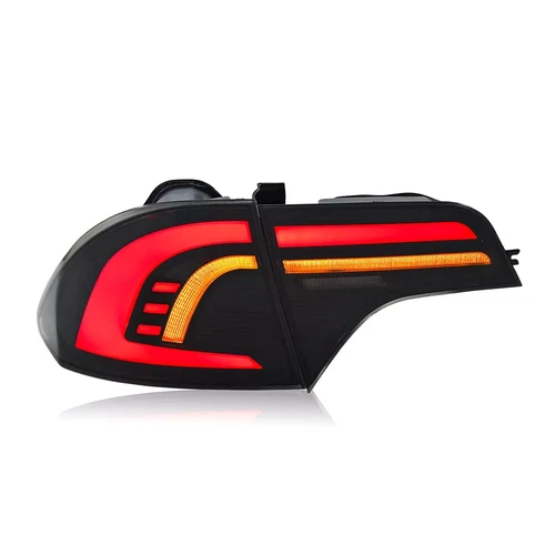 Red Tube LED Brake Tail Lights Sequential Turn Signal For 06-11 Civic Sedan 4-DR - Picture 16 of 22