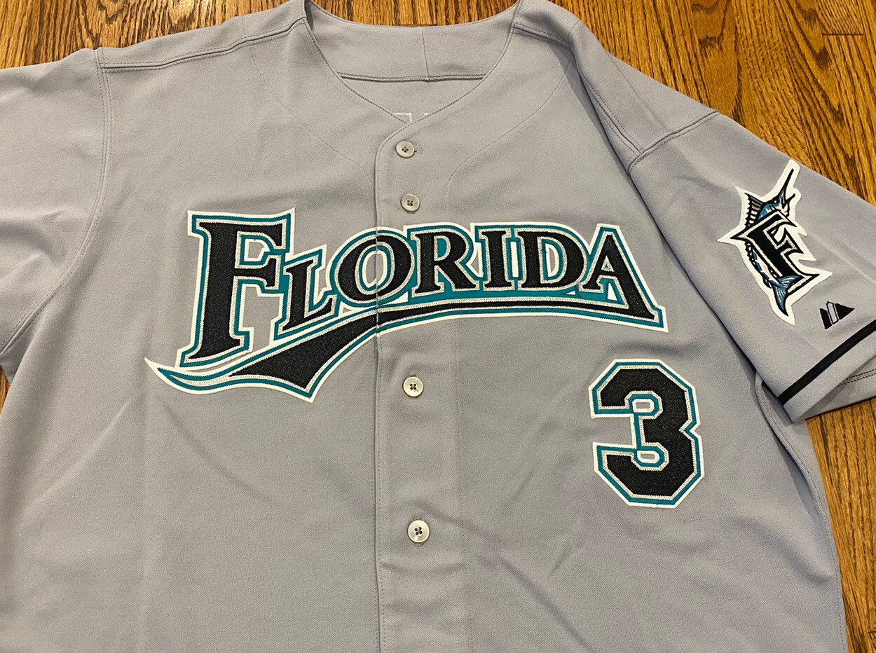 Florida Marlins Chris Aguila Signed Game Used Worn Majestic MLB