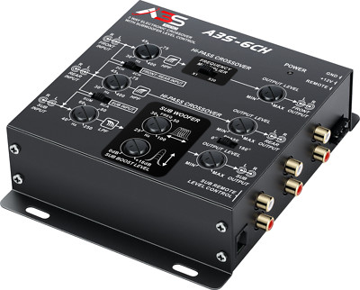 A3S AUDIO A3S-6CH 3-WAY 6-CHANNEL INPUT ELECTRONIC CROSSOVER 5-VOLT RCA OUTPUTS