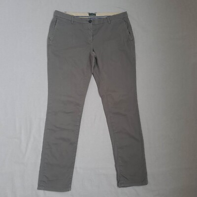 Fred Perry Damen Chino Hose Größe IT 46 W33 L30 Hose Grau Baumwolle Stretch