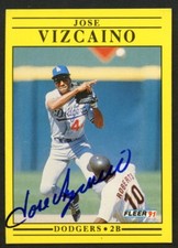 Jose Vizcaino #223 signed autograph auto 1991 Fleer Baseball Trading Card